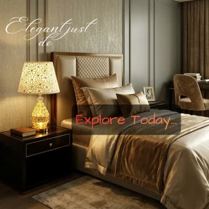 Luxurio Crystal Metal Table Lamp Eid Special